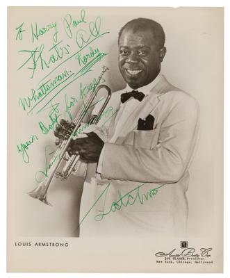 Lot #553 Louis Armstrong Signed Photograph