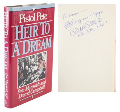 Lot #748 'Pistol' Pete Maravich Signed Book