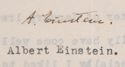 Lot #106 Albert Einstein Typed Letter Signed - Image 3