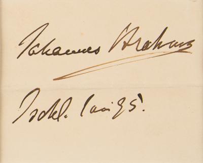 Lot #493 Johannes Brahms Signature - Image 2