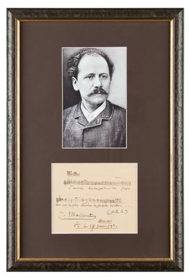 Lot #540 Jules Massenet Autograph Musical Quotation Signed - Image 1