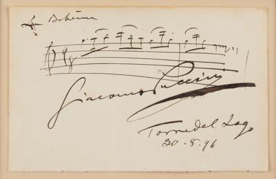 Lot #501 Giacomo Puccini Autograph Musical Quotation Signed - Image 2