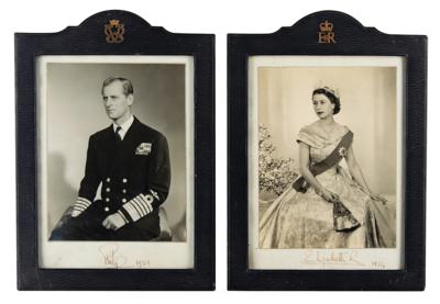 Lot #131 Queen Elizabeth II and Prince Philip Signed Photographs - Image 1