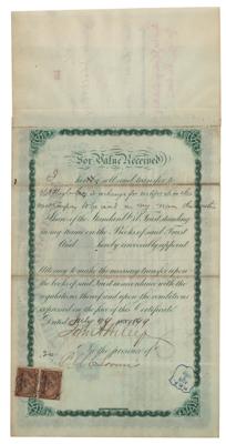 Lot #100 John D. Rockefeller, Henry Flagler, and Jabez A. Bostwick Document Signed - Image 2