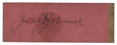 Lot #721 Jack Johnson Signature