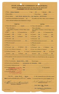 Lot #736 Primo Carnera Document Signed - Image 1