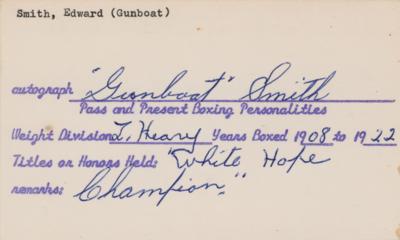 Lot #761 Edward 'Gunboat' Smith Signature - Image 1