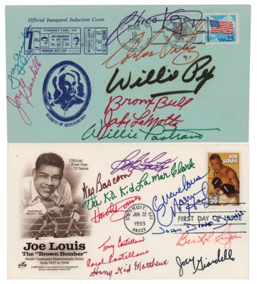 Lot #732 Boxing Greats Multi-Signed Covers - Image 1