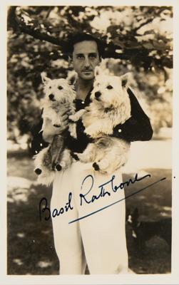 Lot #686 Basil Rathbone Signed Photograph