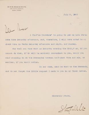 Lot #405 Stanford White Typed Letter Signed - Image 2