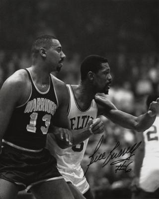 Lot #758 Bill Russell Signed Photograph - Image 1