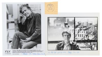 Lot #525 John Cage (3) Signed Items