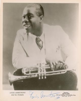 Lot #554 Louis Armstrong Signed Photograph