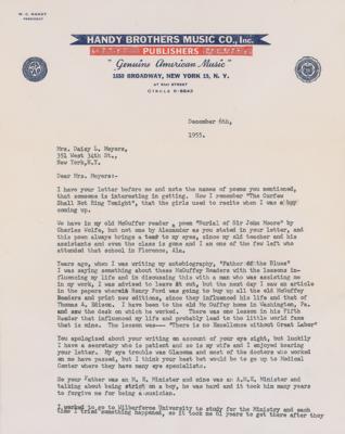 Lot #560 W. C. Handy Typed Letter Signed - Image 1