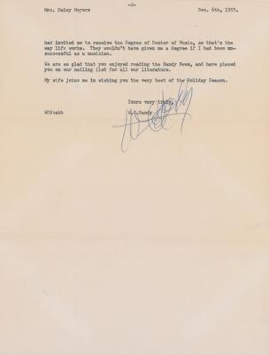 Lot #560 W. C. Handy Typed Letter Signed - Image 2