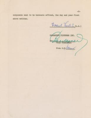 Lot #659 Ernst Lubitsch Document Signed