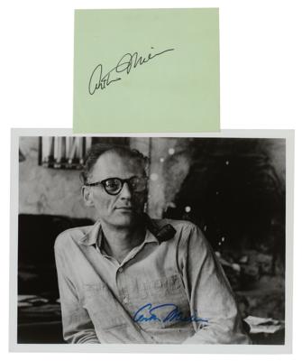 Lot #469 Arthur Miller Signed Photograph and Signature - Image 1