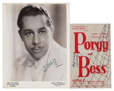 Lot #557 Cab Calloway Signed Photograph and Program - Image 1