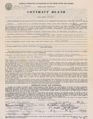 Lot #559 Dexter Gordon Document Signed - Image 1