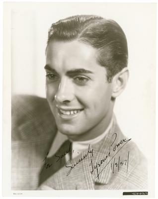 Lot #680 Tyrone Power Signed Photograph