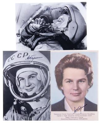 Lot #384 Valentina Tereshkova (3) Signed Photographs - Image 1
