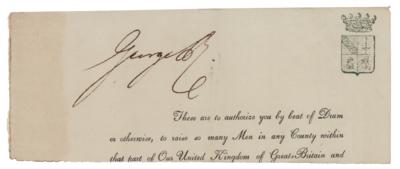 Lot #218 King George IV Signature