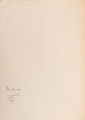 Lot #476 Dr. Seuss Signed Book - Image 2