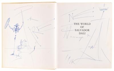 Lot #391 Salvador Dali Signed Sketch in Book