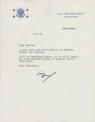 Lot #28 George Bush Typed Letter Signed - Image 1