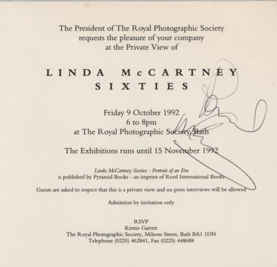Lot #516 Beatles: Paul McCartney Signed Invitation - Image 1