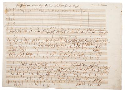 Lot #488 Ludwig van Beethoven Autograph Musical Manuscript - Image 1