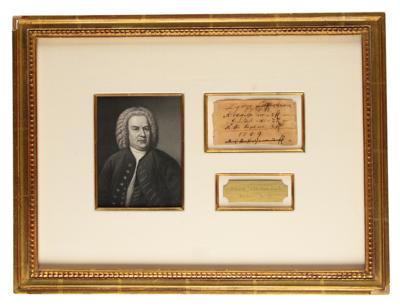 Lot #487 Johann Sebastian Bach Document Signed - Image 1