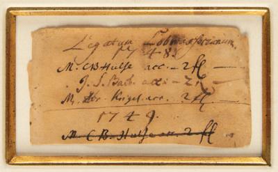 Lot #487 Johann Sebastian Bach Document Signed - Image 2