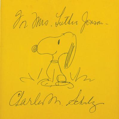 Lot #424 Charles Schulz Signed Sketch - Image 2