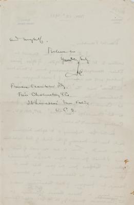 Lot #138 Howard Carter Autograph Letter Signed - Image 2