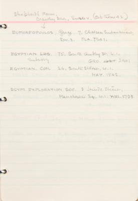 Lot #139 Howard Carter's Handwritten Address Book - Image 3