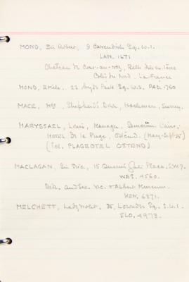 Lot #139 Howard Carter's Handwritten Address Book - Image 6