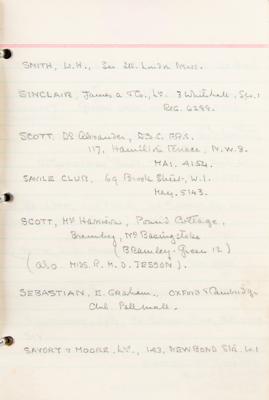Lot #139 Howard Carter's Handwritten Address Book - Image 8