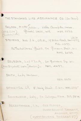 Lot #139 Howard Carter's Handwritten Address Book - Image 9