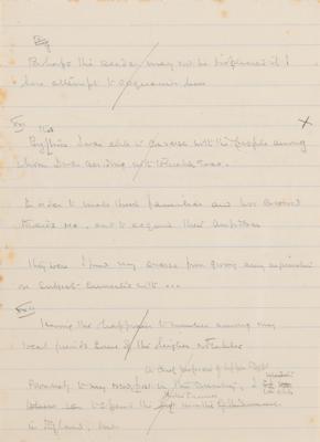 Lot #134 Howard Carter Handwritten Autobiographical Notes - Image 4
