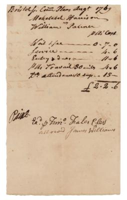Lot #250 Robert Treat Paine Autograph Document