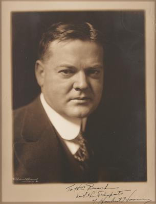 Lot #57 Herbert Hoover Signed Photograph - Image 1