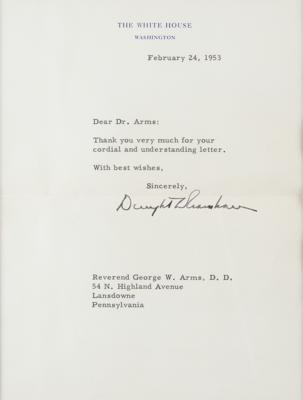 Lot #44 Dwight D. Eisenhower Typed Letter Signed as President - Image 2