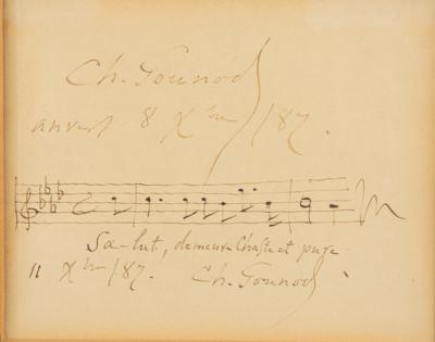 Lot #532 Charles Gounod Autograph Musical Quotation Signed - Image 2