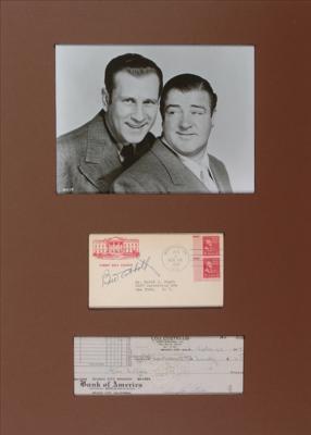 Lot #603 Bud Abbott and Lou Costello (2) Signed