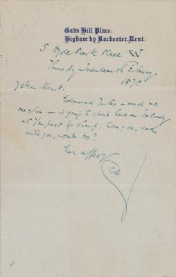 Lot #436 Charles Dickens Autograph Letter Signed
