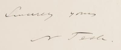 Lot #112 Nikola Tesla Autograph Letter Signed - Image 2