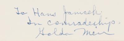Lot #232 Golda Meir Signed Photograph - Image 3