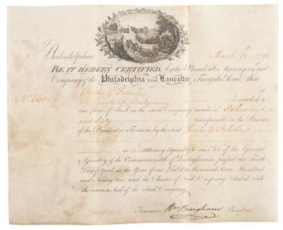 Lot #160 William Bingham Document Signed - Image 1