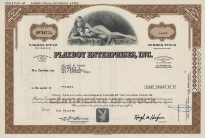 Lot #256 Playboy Enterprises Stock Certificate